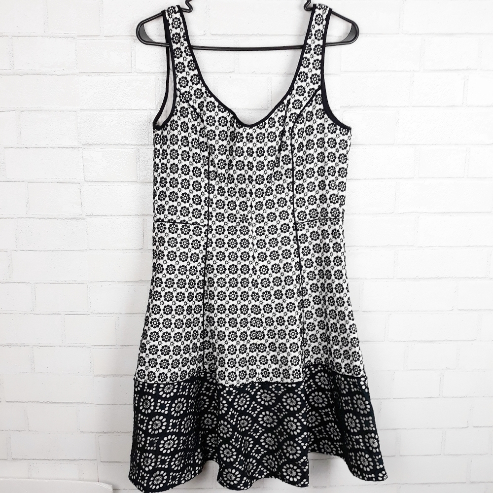 Betsey Johnson Eyelet Fit Flare Dress